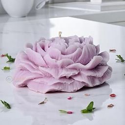 Candle Mansion Rose Flower Shape Lavender Scented Candle | Soy Wax Decorative Candles for Home Décor, Gifting | Romantic Floral Design Mombatti for Bedroom, Living Room (Pack of 1, Purple)-image-6