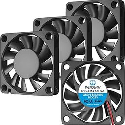 WINSINN 6010 24V DC Cooling Fan 60mm 60x60x10mm for DIY PC Computer Case CPU Graphics Card - 2Pin 0.15A 3.6W 4500+-10% RPM (Pack of 4Pcs)-image-18