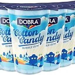 Dobra Cotton Candy Party Pack - Blue | Bubblegum Flavour | Candy Floss, Buddhi ke baal | Sleepovers, Party favours, Birthday Parties | 13.5g x Pack of 8 |-picture-24