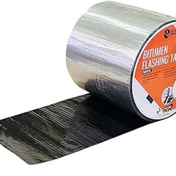 CLEFTS Bitumen Flashing Tape Self-Adhesive & Super Strong bonding for Waterproofing, Roof Patching, window seal, Pipe leakage, UV Resistance (1.8 mm Thickness) (5 Meter) (4 Inch X 5 Meter)-image-45