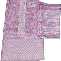 Fancy Women's Pakistani Printed Pure Cotton Dress Material With Pure Cotton Printed Dupatta (Multicolor^^)-picture-17