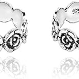 925 Sterling Silver Rose Toe Rings Pair Gift for Women Girls With Authenticity Certificate 925 Hallmark-18