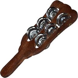 SHARMA MUSICAL STORE® Handtal Percussion Cymbals Jhika Indian Musical Instrument (Colour: - Brown)-image-34