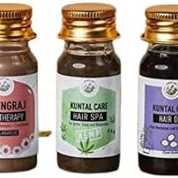 AMRUTAM Hair Care Travel Minis | Bhringraj Hair Therapy, Kuntal Care Hair Spa, Hair Oil Combo-52