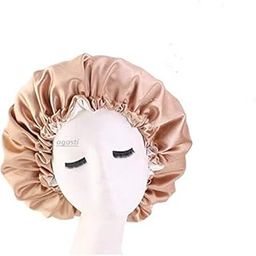 AGASTI Handmade Fully Reversible Luxuries Pure Satin Hair Bonnet Satin Sleep Cap (Slip cap5)-image-46