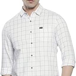 Men's Cotton Regular Fit Checkered Full Sleeves Cutaway Collar Casual Shirt-image-36