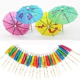 Ludaly Multicolour Umbrella Toothpick,Cocktail Umbrella Picks (Pack Of 20 Pc) - 5 - 12 Years-image-0