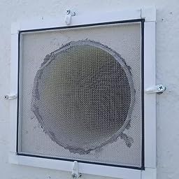 Wall Exhaust Fan Cover|Aluminium Frame and SS mesh(Grade 304,Mosquito Net with Stopper and Screws|to Prevent from Mosquito's,Cocroach,Insects(Size -12 * 12 Inch) (Colour-Ivory)-22
