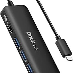 USB C HUB 4K 60Hz, Dockteck USB-C Multiport Adapter 5 in 1 with 4K HDMI, USB Type C Hub 100W Power Delivery, 3 USB 3.0 Data Port for MacBook Pro/Air M1, iPad Pro 2021, iPad Air 2020-image-39