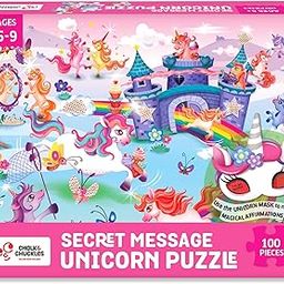 Chalk and Chuckles I Love Unicorns 100 Piece Jigsaw Puzzle, Secret Message Puzzle for Kids Age 5+, Birthday Gifts for Girls and Boys 6, 7 8, 9 Years Old-20