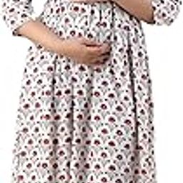 Swarnkar 's Creation Rayon Maternity Dress, Pregnancy Dress, Easy Breast Feeding, Breast Feeding Dress Zippers for Nursing Pre and Post Pregnancy, Comfortable Kurti for Pregnant Women-image-9
