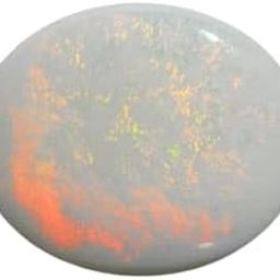 Unheated Untreated Fire Opal Stone Original Certified 10 Ratti Safed Opal Stone 9 Carat Real Opel Pathar Double Fire White Opal Gemstone For Men & Women's Ring ओपल रत्न-image-48