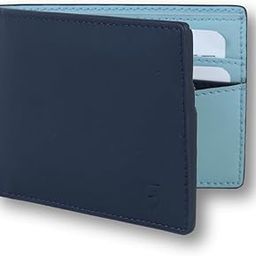 Ultra-Light RFID Protected Vegan Leather Wallet, 9 Compartments, Dual Shades, Minimalist Bifold Design for Men-picture-25