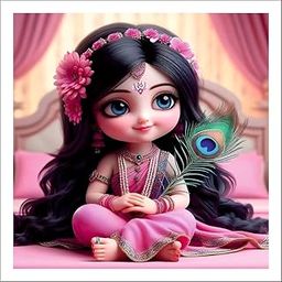 AnaBia Decor Shree Radha Rani God Wall Poster for Pooja Room, Livingroom, Bedroom, Office, Kidsroom (Size - 45 CM x 45 CM)-image-14