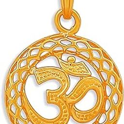 Swarnavarsham BIS Hallmarked 916 Round OM Pendant 3 Gm-image-23
