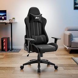 Green Soul Beast Racing Edition Ergonomic Gaming Chair with Premium Fabric & PU Leather, Adjustable Neck & Lumbar Pillow, 3D Adjustable Armrests & Strong Nylon Base (Full Black) Installation Provided-28