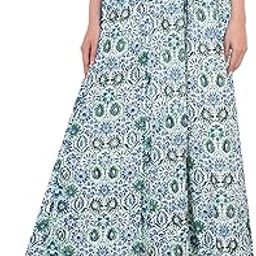 Women's Regular Fit Printed Cotton A-line Skirt Multicolour-image-93