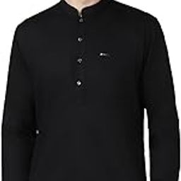 Men Cotton Regular Fit Everyday Festive Solid Short Kurta-image-41