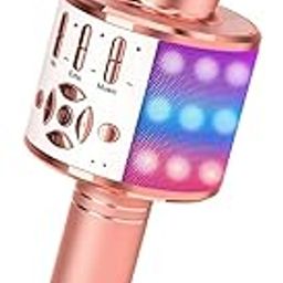 ShinePick Wireless Karaoke Mic with Speaker | Bluetooth Microphone for Kids & Adults | Portable & Rechargeable Mic for Singing & with Echo Effect with LED Lights & Voice Changer,Gift for Kids (Q-868)-picture-7