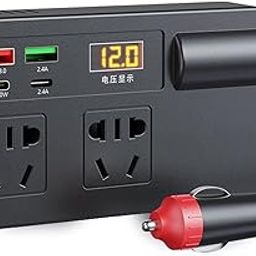FABLOFT 120W Car Power Inverter DC 12V/24V to 220V AC Converter with PD 30W Type-C & USB-A Ports | Car Plug Adapter with Dual Outlet for Laptop, Mobile Charging, Travel, Camping, Road Trips-image-46