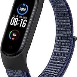 Tobfit Nylon Strap Compatible for Xiaomi Band 3/4 / 5/6 / Amazfit Band 5 (Watch Not Included), Removable Sport Belt for Men and Women (Dark Grey)-30