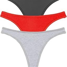 Women Cotton Thong Panty Pack of 3 (BRG)-picture-35