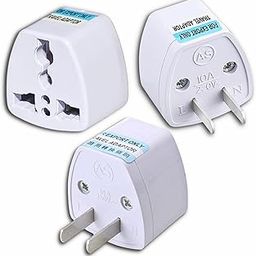 (3 pcs) Type-A india to us converter plug - USA Adapter for indian plug // India to USA Universal Travel Adapter for USA, Canada, Mexico, Brazil, Cuba, Thailand, Taiwan, Japan, Panama, etc-48