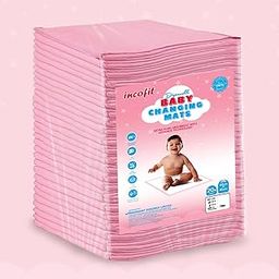 Incofit 20 Count 60x45 CM Pink Baby Disposable Underpad | Changing Mats | Changing Pads | Baby Waterproof Pads | Breathable Underpads | Bed Protector with 100% Water Proof Non Slip Back Sheet-picture-13