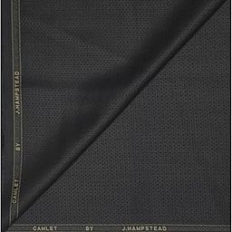 TERRON RAYON BLACK COLOURED MATTY UNSTITCHED TROUSER FABRIC - 1.25 METRES - VV3752-picture-1
