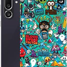 AtOdds Mobile Skin Sticker Wrap | Compatible for Samsung M56 (5G) | Scratchproof Matte Finish | Full Coverage for All Sides & Camera Protection (Graffiti)-image-24