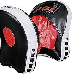 USI UNIVERSAL THE UNBEATABLE 627CB Immortal Leather Focus Pads Curved Padded Pads for Boxing & Martial Arts Training Fitness Training Punching Focus Target Pads For Men & Women (1 Pair)-image-54