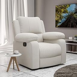 Green Soul Laze | Single Seater Recliner Sofa with Soft Suede Fabric & Luxuriously Padded Body | Recliner for Relaxing at Home | 3 Years Warranty (Beige) | Installation Provided-image-4
