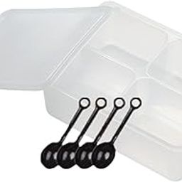BNF Seasoning Box 4 Compartments with Lid Practical for Cupboard Cafe Restaurant 15.8cmx21.5cmx8.5cm | Home & Garden | Kitchen, Dining & Bar | Kitchen Storage & Organization | Food Storage Containers-image-81