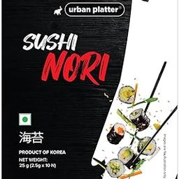 Urban Platter Sushi Nori Sheets, 25g / 10 Sheets (Roasted Seaweed Sheets | Umami-Rich | Essential for Sushi & Asian Cuisine | Product of Korea)-image-83