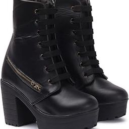 Amazing Design Women's Ankle Length Block Heel Brown Stylish And Fashionable Boots Lace up & Side Zip | Stylish Latest & Trendy Boots for Women-image-7