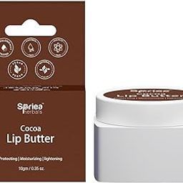 Spriea Herbals Cocoa Lip Butter for dehydrated dry pigmented &, Enriched with, Mango Seed Oil,Lavender Oil, Licorice oil, Vitamin E-56