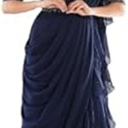 Ready to Wear Lehenga Choli for Women Bollywood Style Tebby Silk Fabric On Ruffile & Daimond Work Fully Stitched with Canvas & Can Can Ateched Blue-11