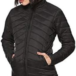 Women's Quilted Puffer Jacket with Zip Closure for Casual Wear | Mock Neck | Long Sleeve | Zip Closure | Polyester Jacket Crafted with Comfort Fit for Everyday Wear-image-93