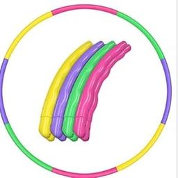 Zig Zag Hula Hoop for Adults and Kids – 8 Pieces Detachable Fitness Ring for Core Strength, Flexibility, and Fun Physical Exercise (Random Colour)-96