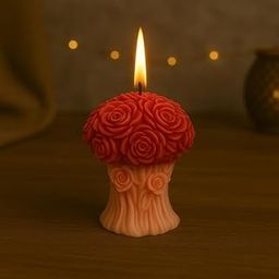 SPIRITUAL SOUL Rose Tree Shaped Scented Candle | Red Floral Designer Wax Candle for Home Décor, Gifting & Festive Ambience (1 Piece)-image-17