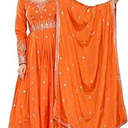 Varni Fabrics Women's American Crepe Gown – Vibrant Ethnic Wear for Festive & Daily Elegance-picture-12