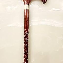 Nagina Wood Creation Antique Designer Wooden Craft Walking/Cane Stick with Base Rubber Unisex, Colour-Brown Unfold Made with Pakka sheesham Light Weight Stick for Man Woman and Old People-image-98