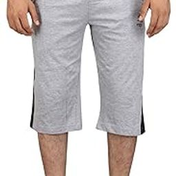 VEGO Mens Cotton Three by Fourth, 3/4, Capri, Three Quarter Grey Plus Size-image-85