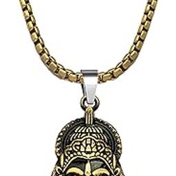 Narasimha Metal Pendant With 22 Inch Box Stainless Steel Chain | Lord Narshinha Trident Necklace | Hindu Religious Jewelry for Men & Women-image-98