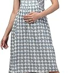 Maternity Dresses for Women || Viscose Rayon Stylish Feeding Dress with Zippers || Inside Covered Flaps for Comfort & Privacy || Plus Size Clothing for Pregnant Women.-image-48