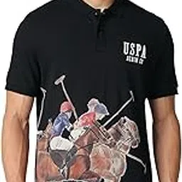 Men's Slim Fit Polo Shirt (UDTSHOE0225_Black-image-2