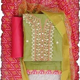 tavas Women's Embroidery Chanderi Silk With Digital Printed Unstitched Suit With Dupatta-picture-37