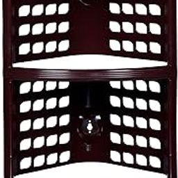 Surprise® Multi Purpose Plastic Corner Rack/Stylish Storage Shelf for Kitchen/Living Room/Bathroom/Brown (48 cm X 28 cm X 18 cm)-image-39