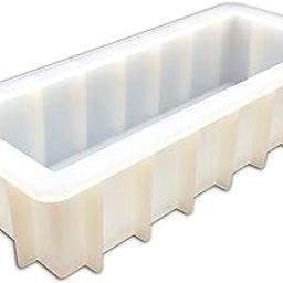 RKPM HOMES Rectangular Shape Soaps Molds I Silicone Loaf Mould I Handmade Sharp Edges Soap Making Forms I 3D Swirl Making Mould for Lotion Bar, Cake Chocolate Candy DIY Candle I White (500 ml)-28