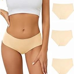 Seamless Panties for Women Invisible No Show Laser Cut Ice Silk Panty for Women - 4 PCS -Multicolored-image-81